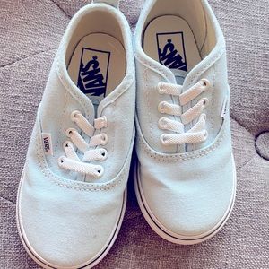Toddler size 8.5 light blue vans in great condition maybe worn 2x